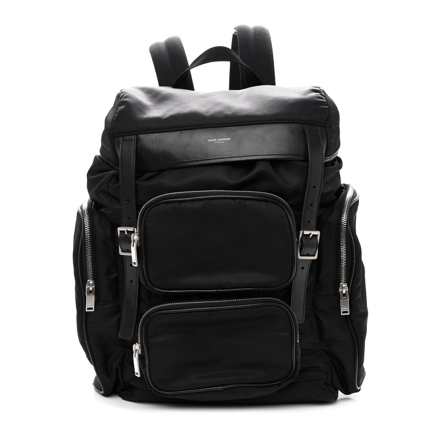 Nylon City Fold Up Backpack Black