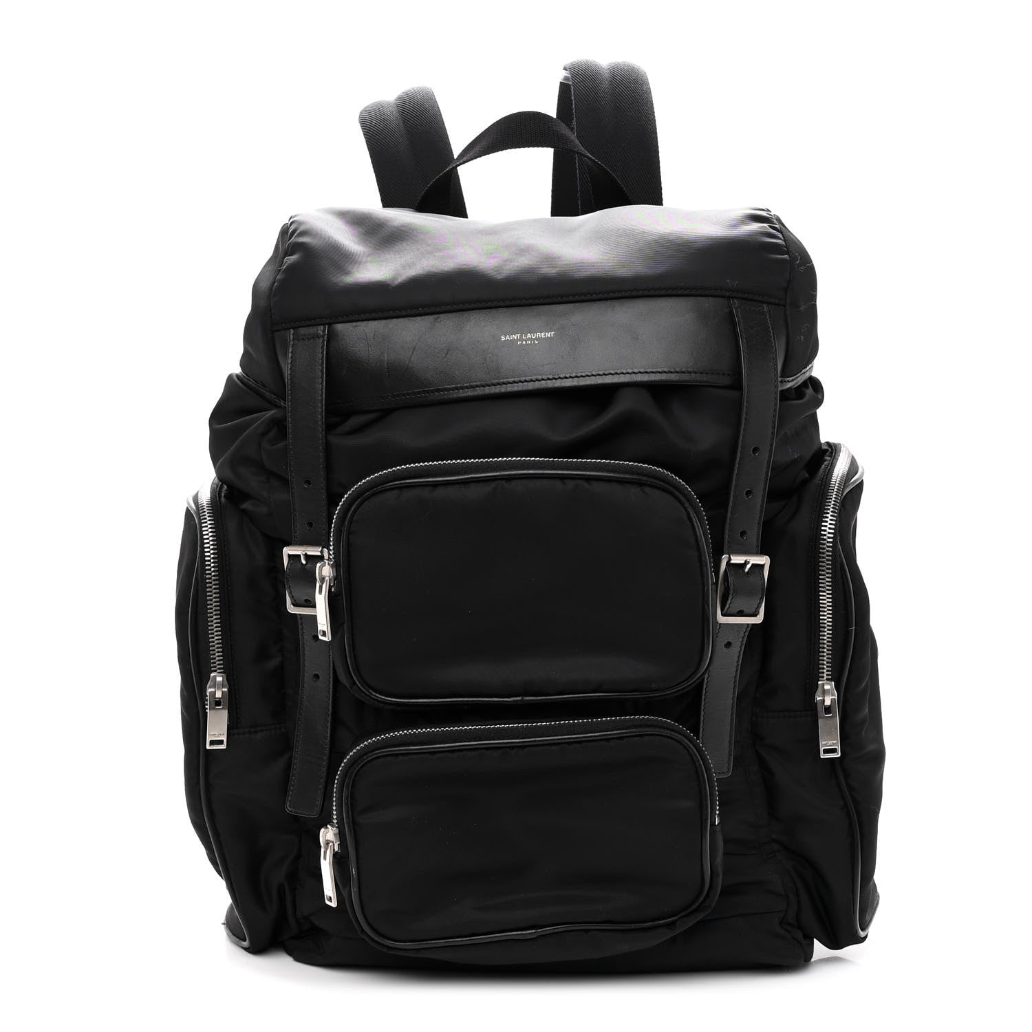Saint Laurent Nylon City Fold Up Backpack Black 1 of 11