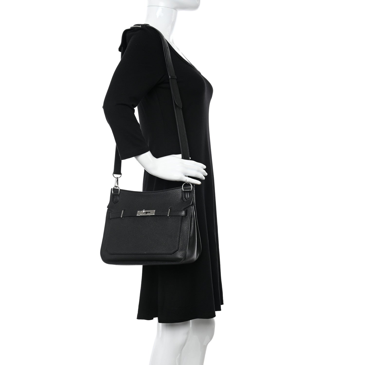 Hermes Taurillon Clemence Jypsiere 28 Black 2 of 10