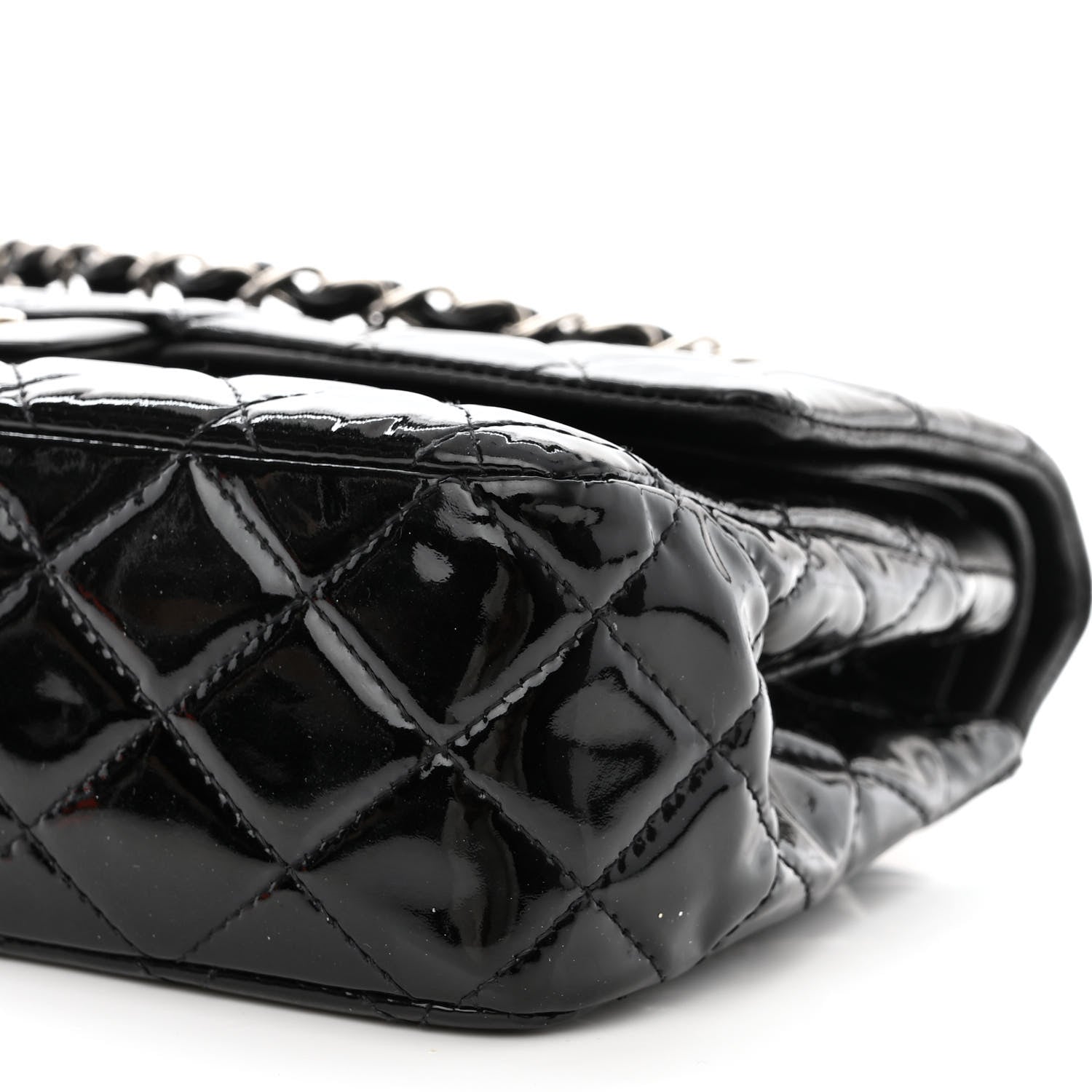 Chanel Patent Quilted Medium Double Flap Black 10 of 13