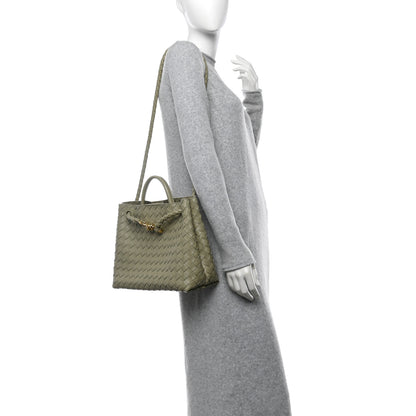 Bottega Veneta Nappa Intrecciato Medium Andiamo Shoulder Bag Travertine 2 of 10