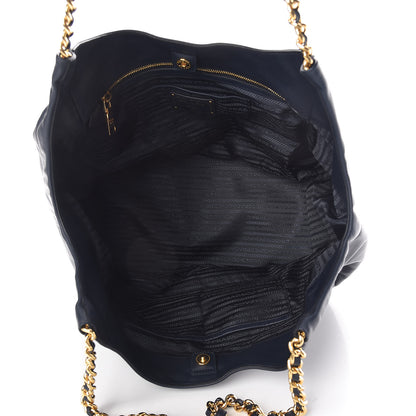Prada Soft Calf Chain Tote Baltico 5 of 12
