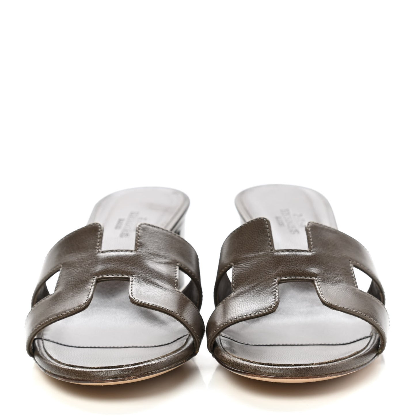 Calfskin Oasis Sandals 36 Tabac