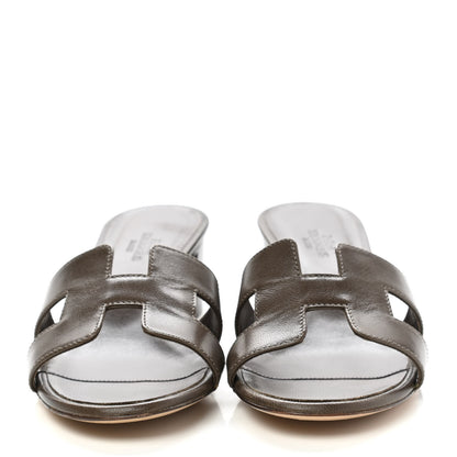Hermes Calfskin Oasis Sandals 36 Tabac 2 of 10