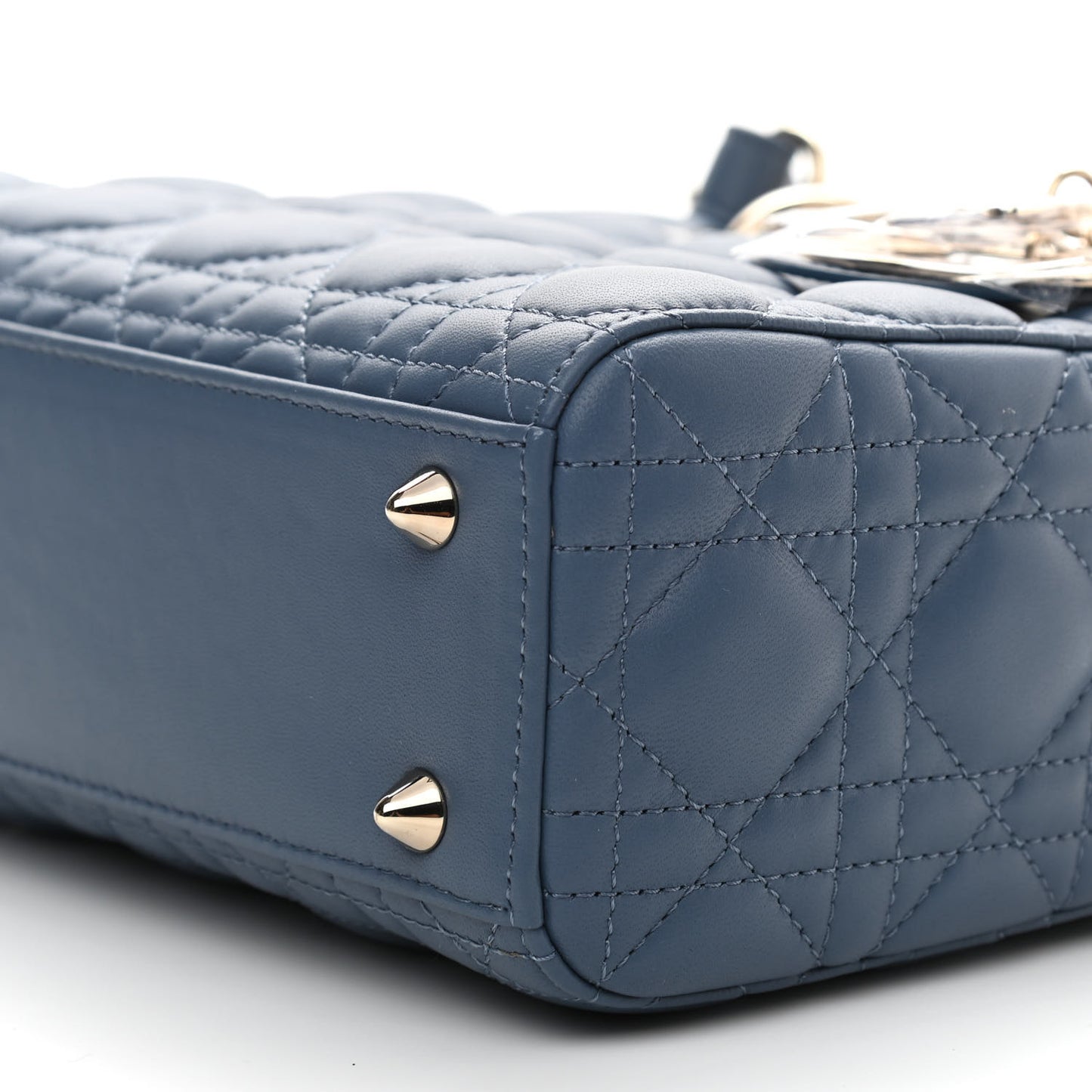 Lambskin Cannage Small Lady Dior Denim