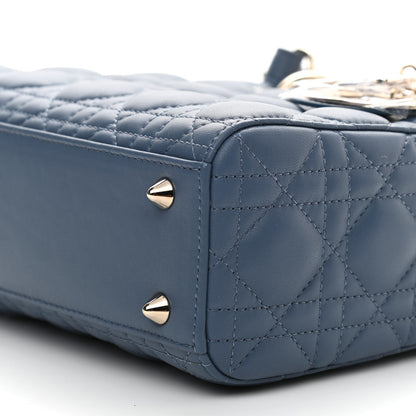Christian Dior Lambskin Cannage Small Lady Dior Denim 10 of 10
