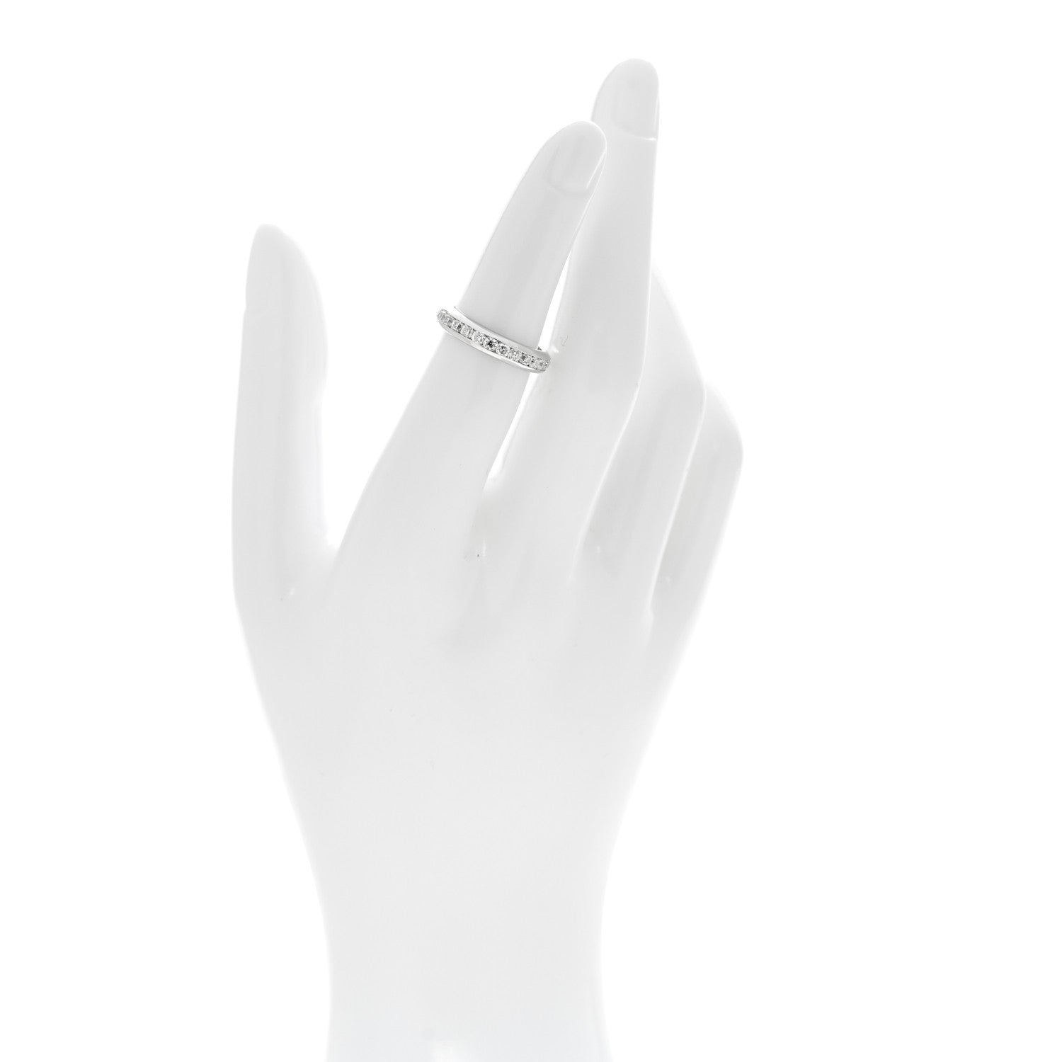 Tiffany Platinum Diamond .92ctw Lucida Eternity Band Ring 49 5 2 of 5