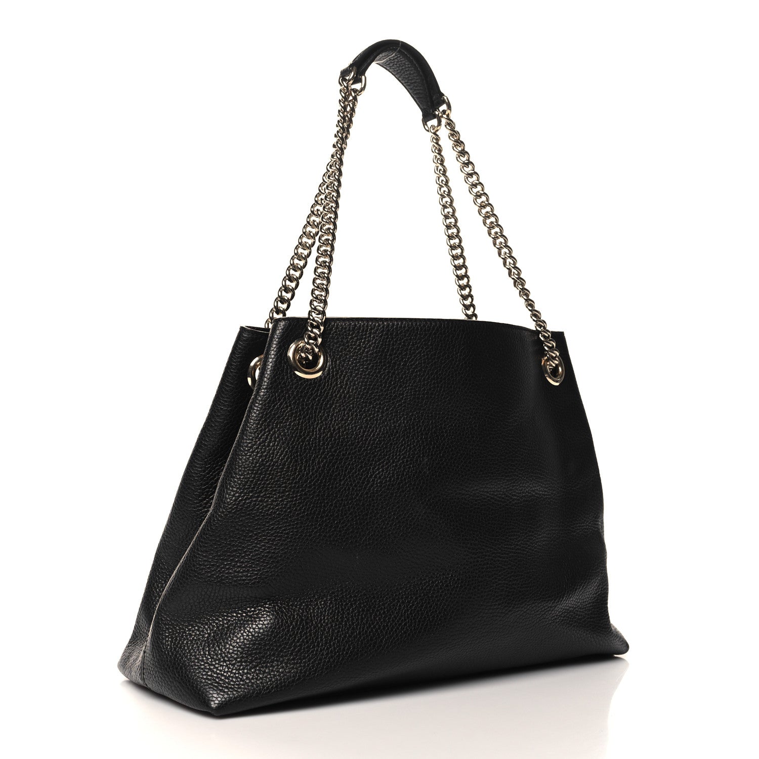 Gucci Pebbled Calfskin Medium Soho Chain Shoulder Bag Black 3 of 10