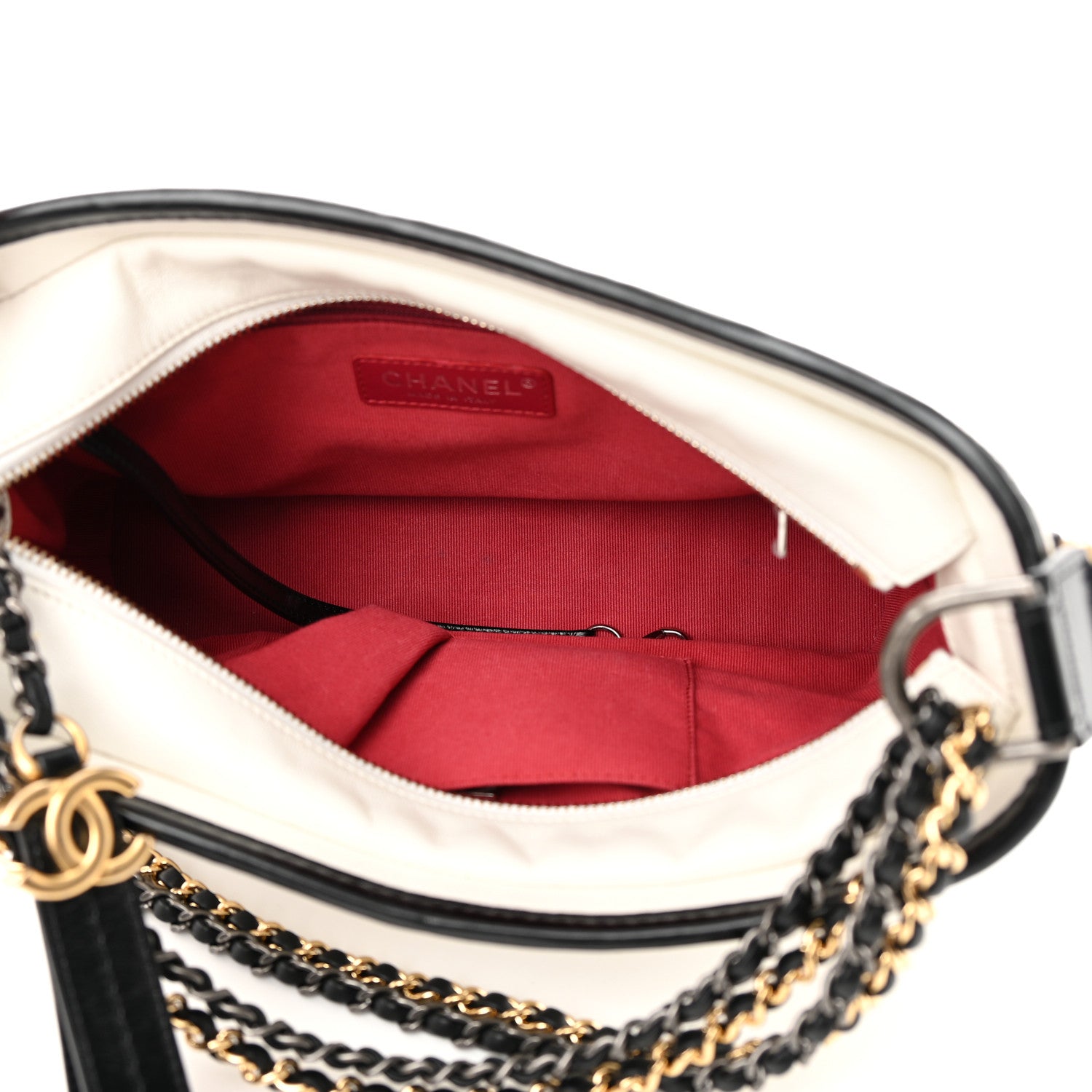 Chanel Aged Calfskin Quilted New Medium Gabrielle Hobo White 4 of 13