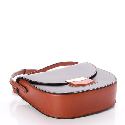 Celine Glazed Calfskin Small Bi-Color Trotteur Burgundy 4 of 10