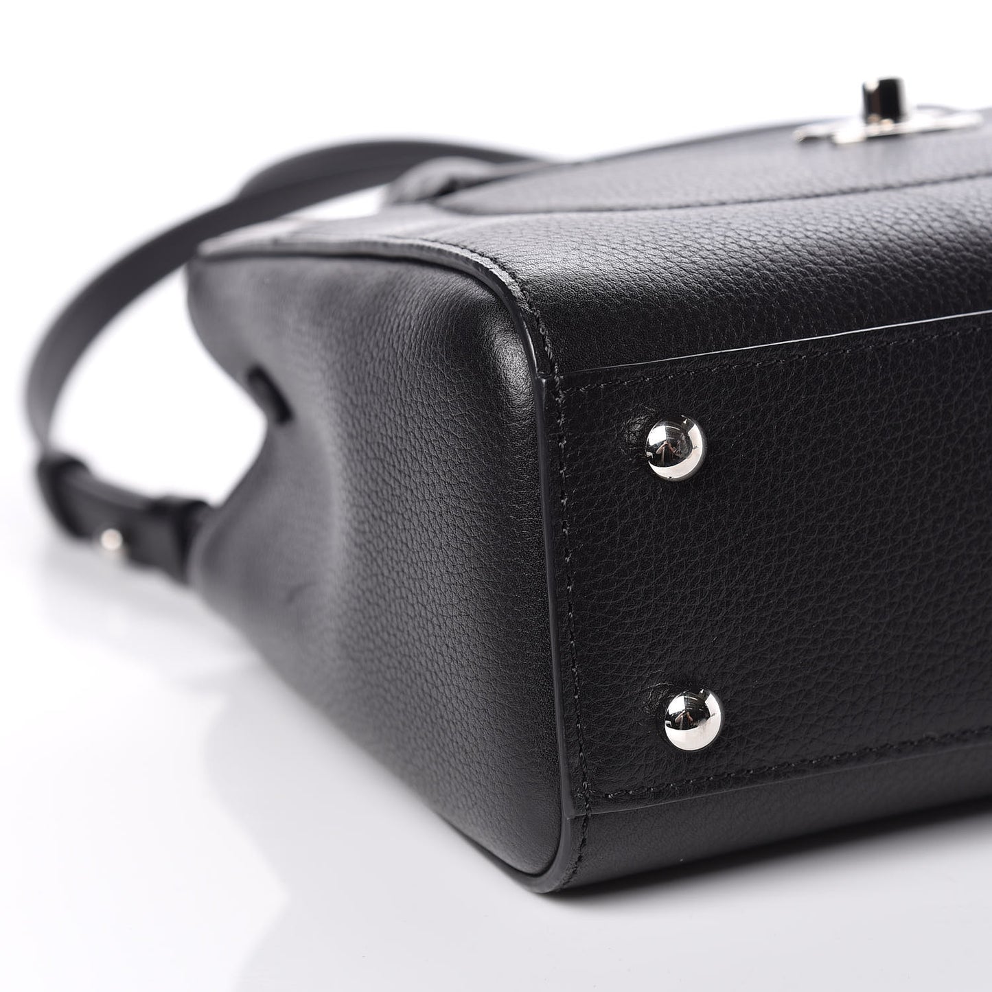 Grained Calfskin Mini Neo Executive Shopper Tote Black