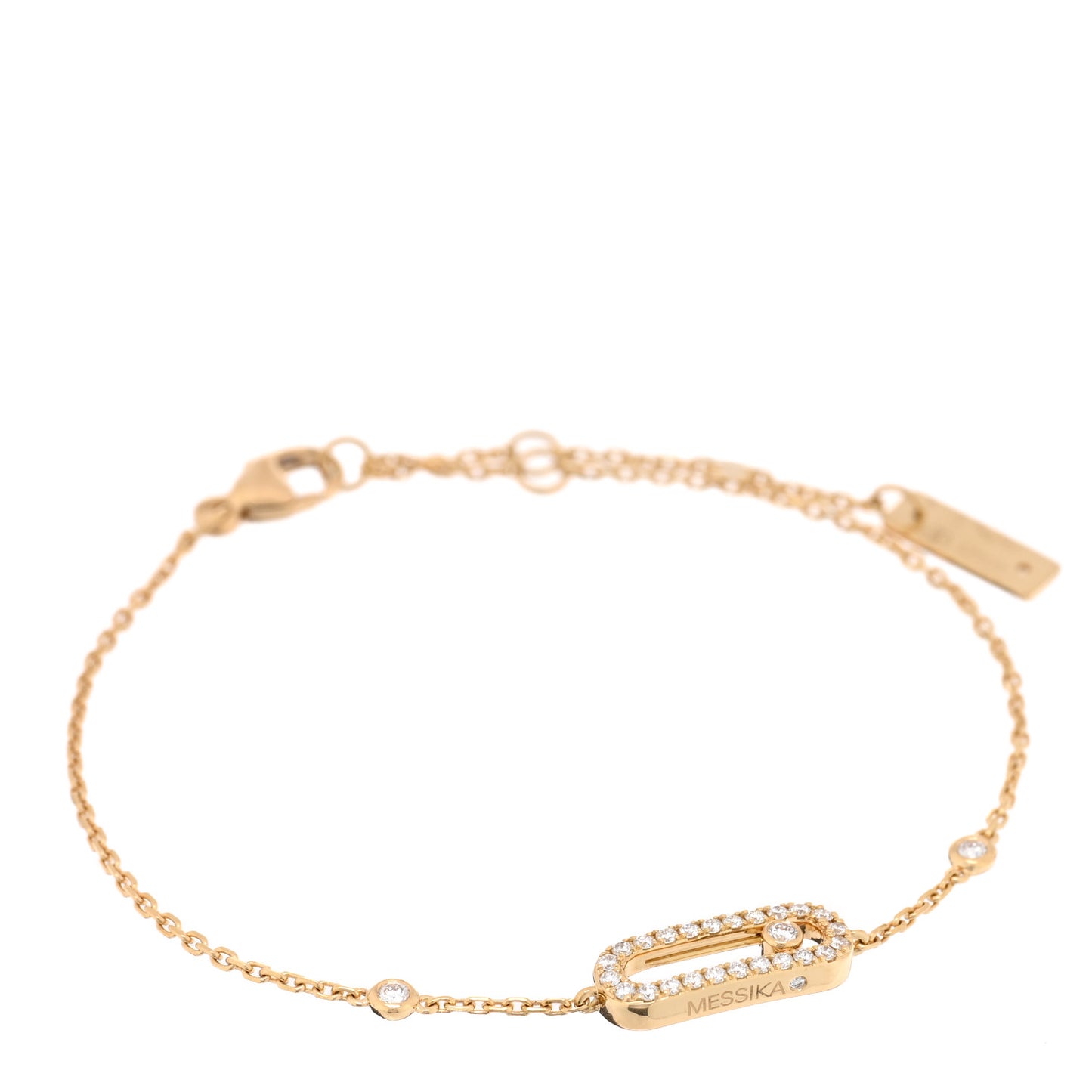 18K Yellow Gold Diamond Move Uno Pave Bracelet