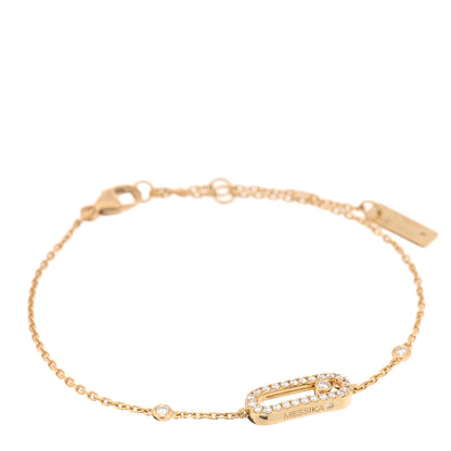 Messika 18K Yellow Gold Diamond Move Uno Pave Bracelet 1 of 4