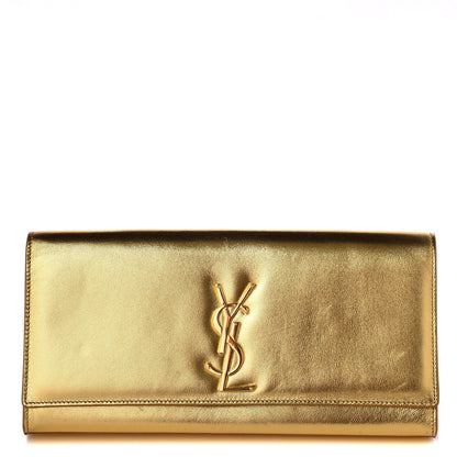 Saint Laurent Metallic Calfskin Monogram Cassandre Clutch Ciad 1 of 9
