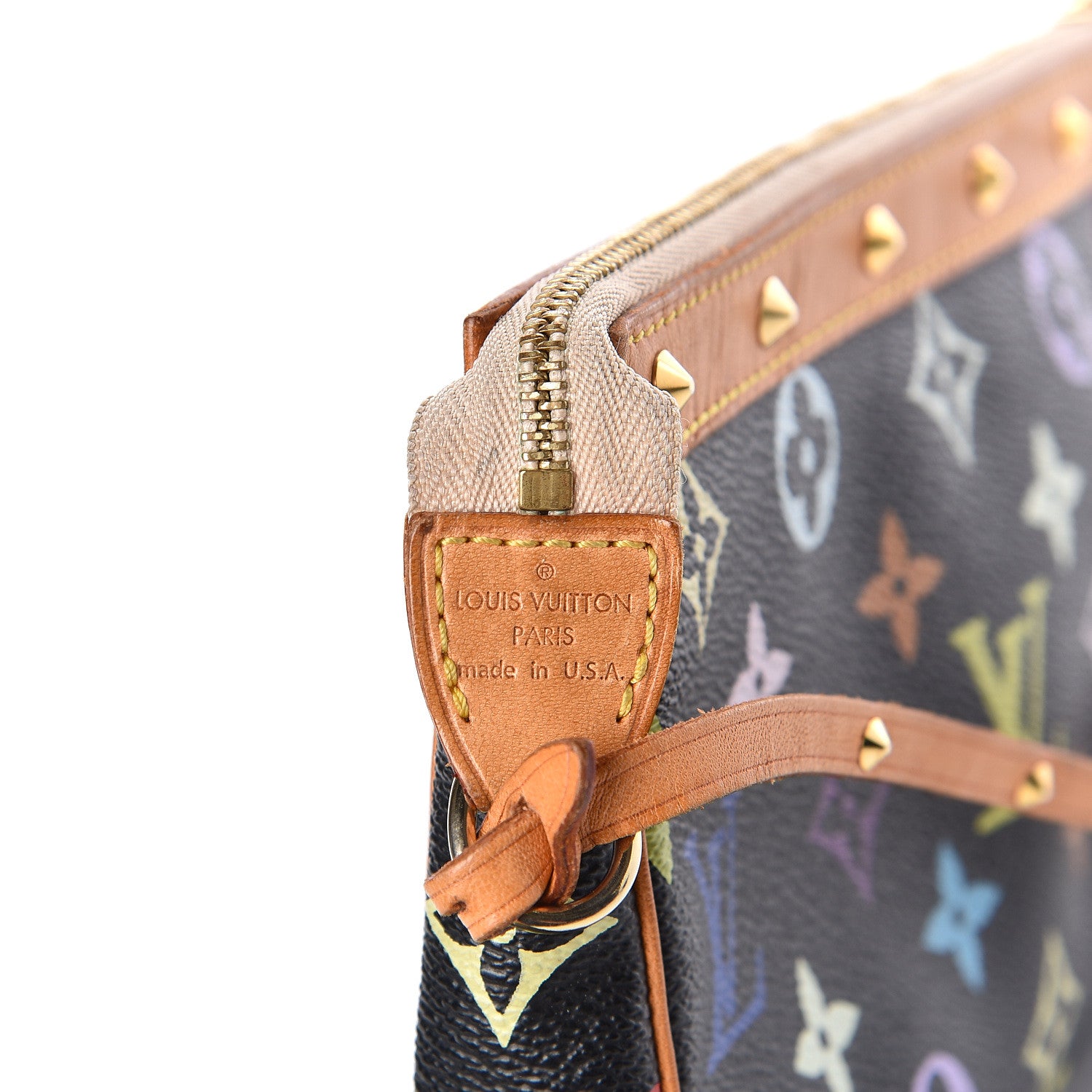 Louis Vuitton Monogram Multicolor Pochette Accessories Black 8 of 11