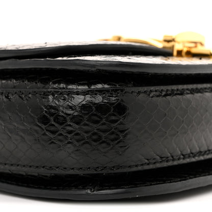 Gucci Snakeskin Mini Sylvie 1969 Messenger Bag Black 9 of 13