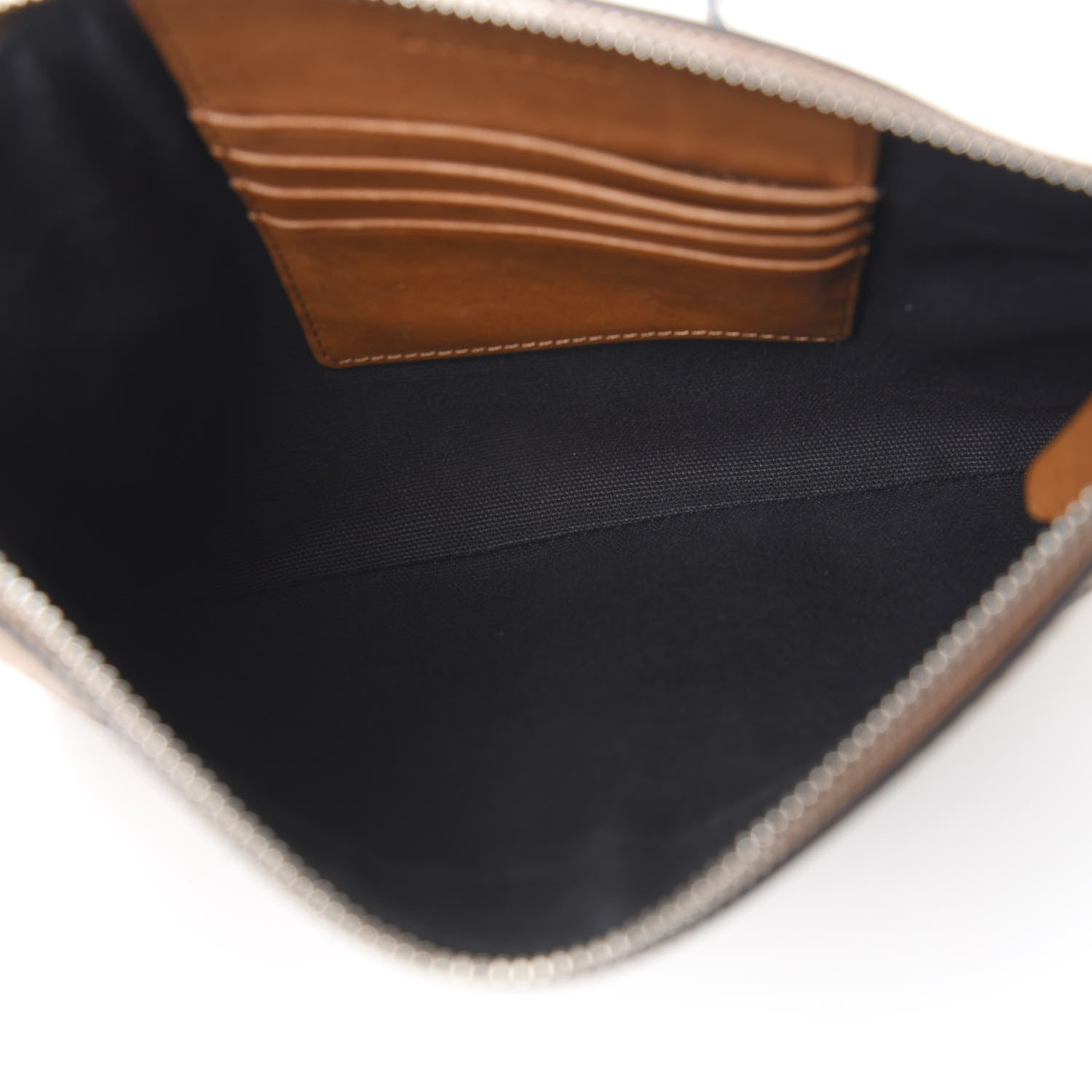 Burberry Mega Check Peyton Crossbody Clutch Bag Saddle Brown 4 of 10