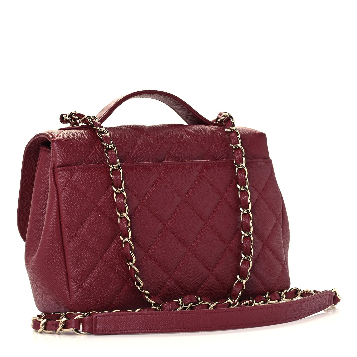 Chanel Caviar Quilted Small Business Affinity Flap Burgundy 3 of 11