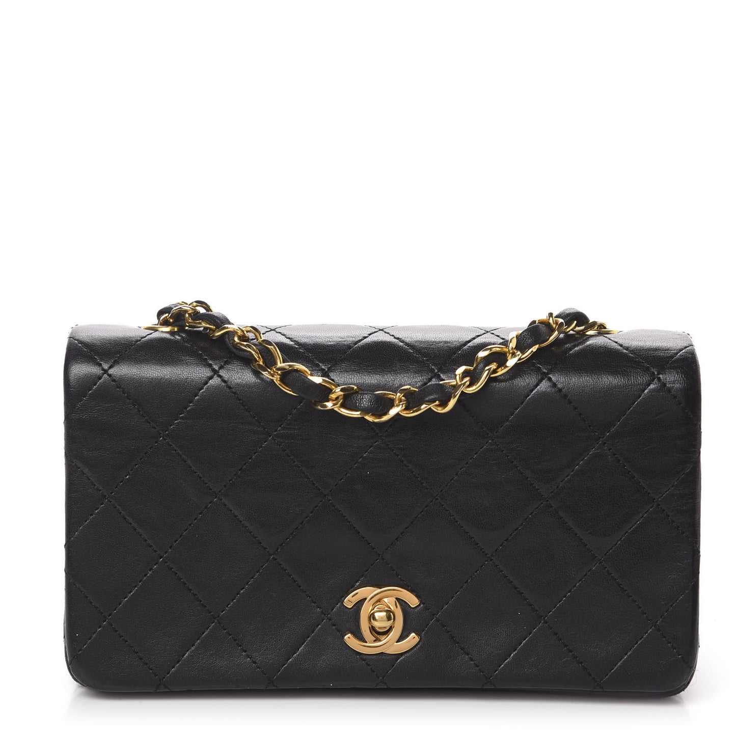Lambskin Quilted Mini Flap Black