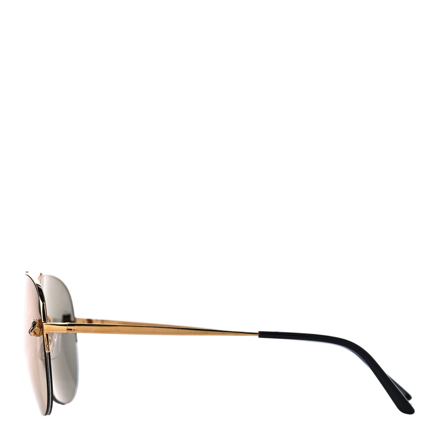 Panthere De Cartier Aviator Sunglasses Gold