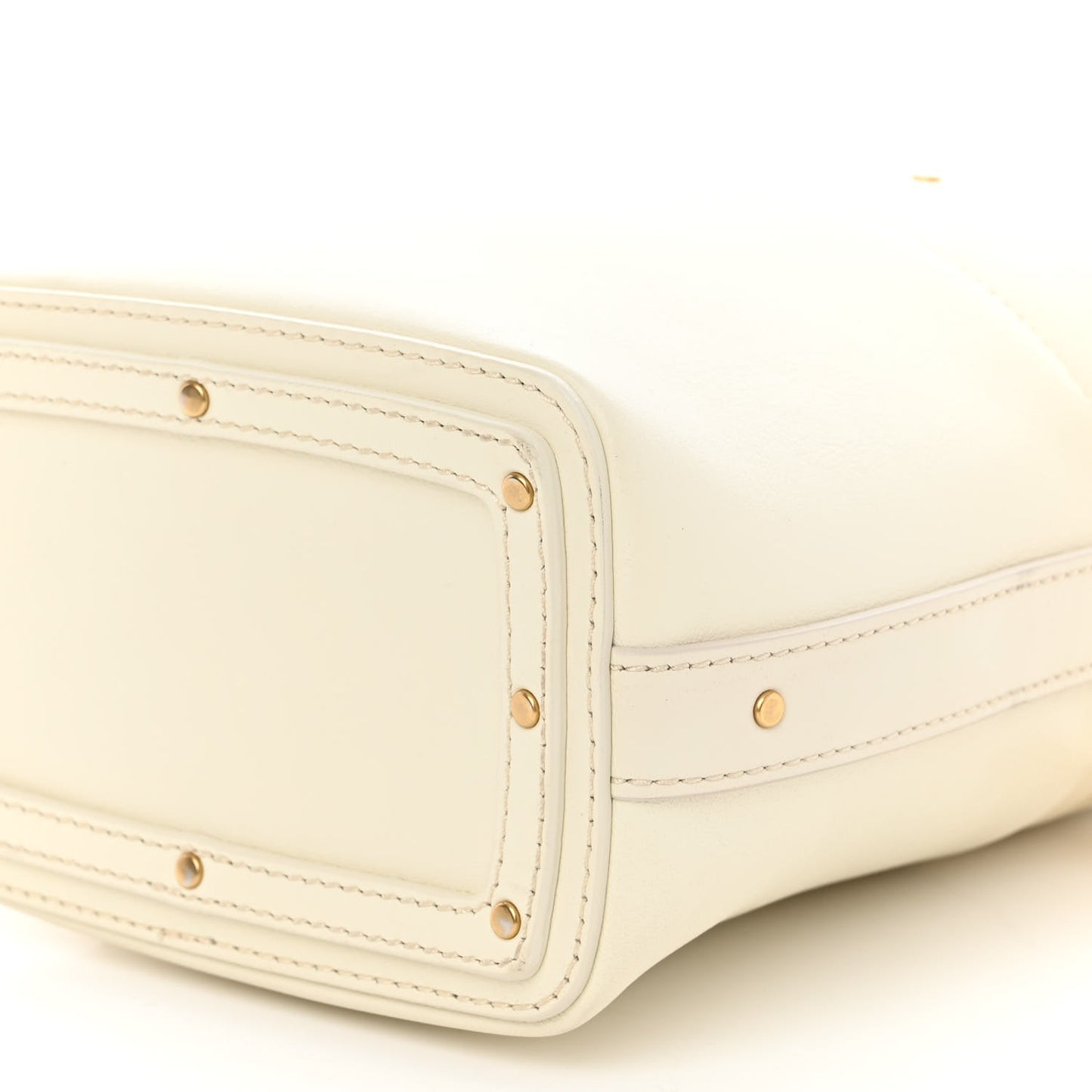 Smooth Calfskin Mini Roy Bucket Bag Natural White