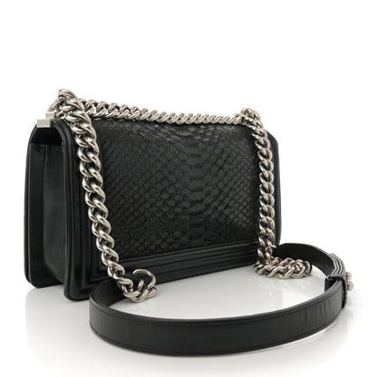 Chanel Snakeskin Medium Boy Flap Black 3 of 16