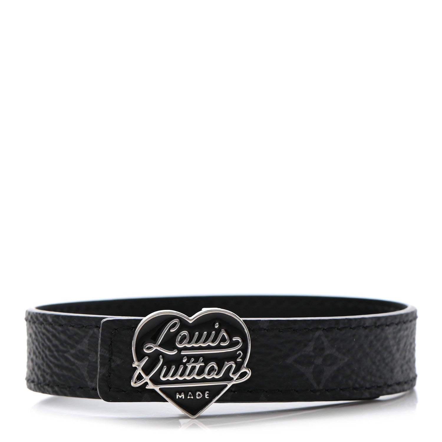 Louis Vuitton X NIGO Monogram Eclipse LV Heart Reversible Bracelet 1 of 5