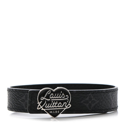 Louis Vuitton X NIGO Monogram Eclipse LV Heart Reversible Bracelet 1 of 5