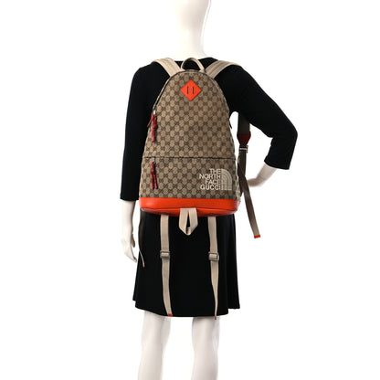 Gucci X THE NORTH FACE Monogram Textured Dollar Calfskin Embroidered Beige Ebony Mystic White Deep Orange 2 of 10