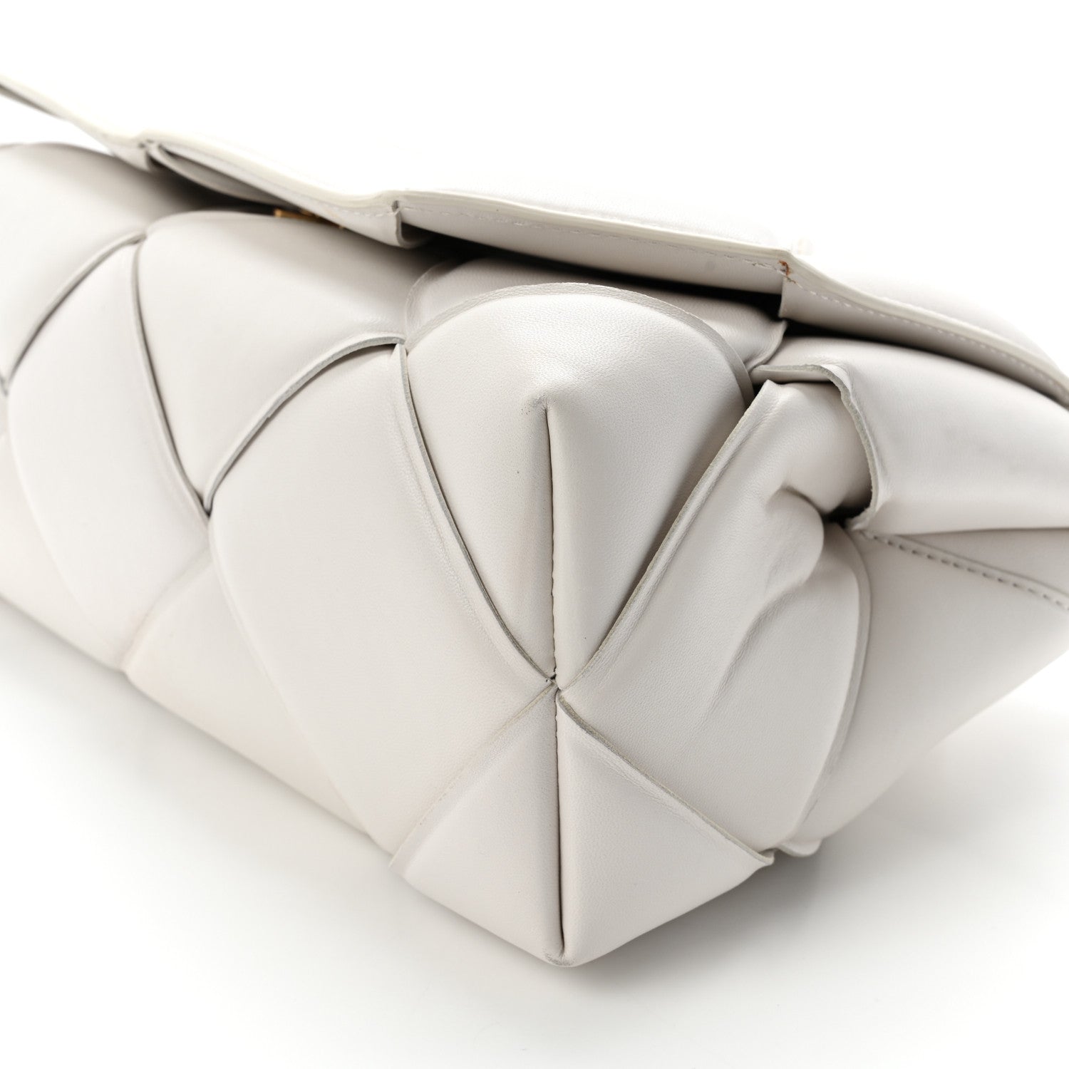Bottega Veneta Nappa Intreccio Padded Top Handle Shoulder Bag White 19 of 30
