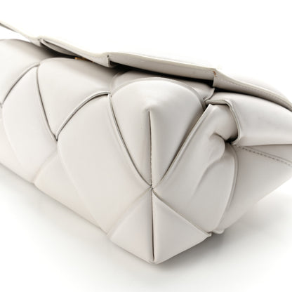 Bottega Veneta Nappa Intreccio Padded Top Handle Shoulder Bag White 19 of 30