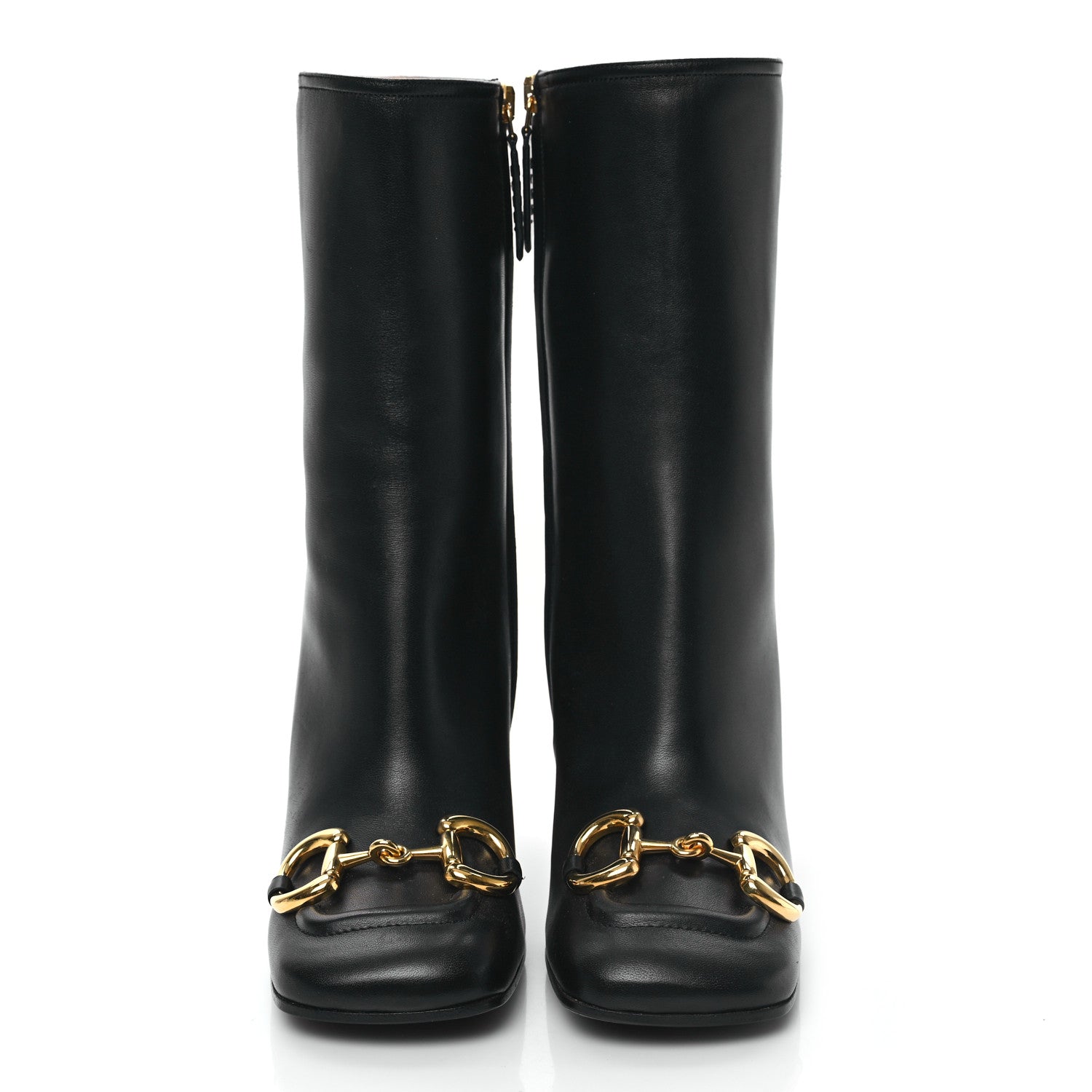 Gucci Nappa Horsebit Ankle Boots 35 Black 2 of 8