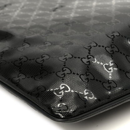 Gucci Imprime Monogram Medium Flat Messenger Bag Black 11 of 12