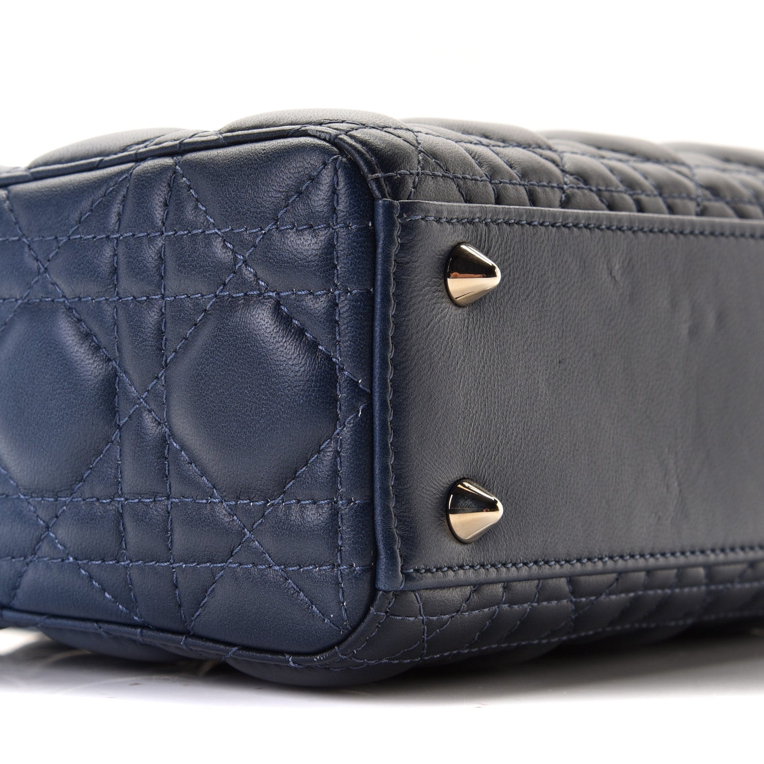 Christian Dior Lambskin Cannage Gradient Small My ABCDior Lady Dior Indigo Blue 4 of 11