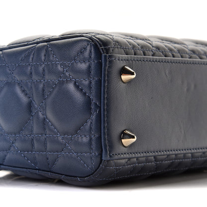 Christian Dior Lambskin Cannage Gradient Small My ABCDior Lady Dior Indigo Blue 4 of 11