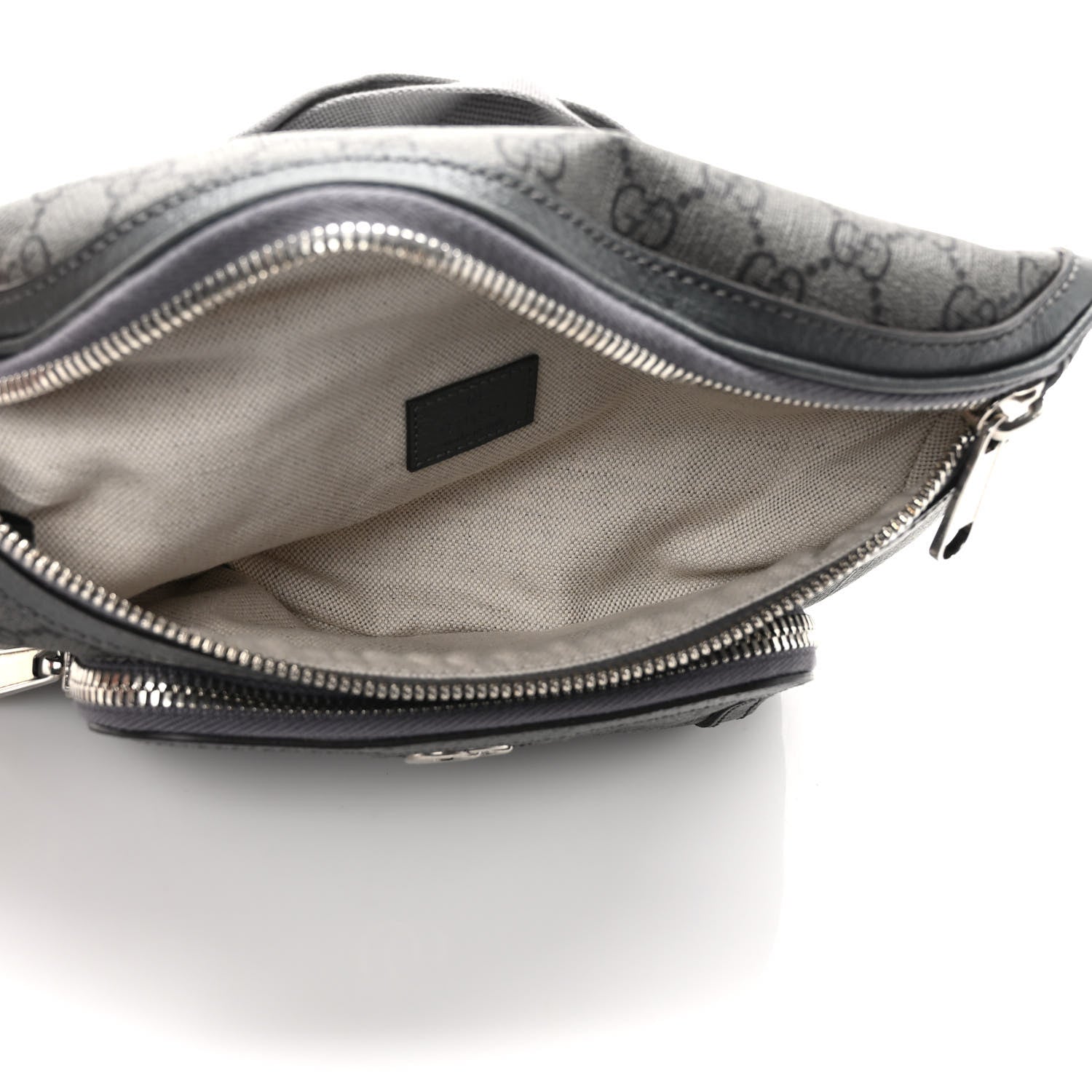Gucci GG Supreme Monogram Textured Dollar Calfskin Ophidia Belt Bag Grey Black Graphite Grey 5 of 8