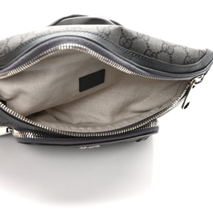Gucci GG Supreme Monogram Textured Dollar Calfskin Ophidia Belt Bag Grey Black Graphite Grey 5 of 8