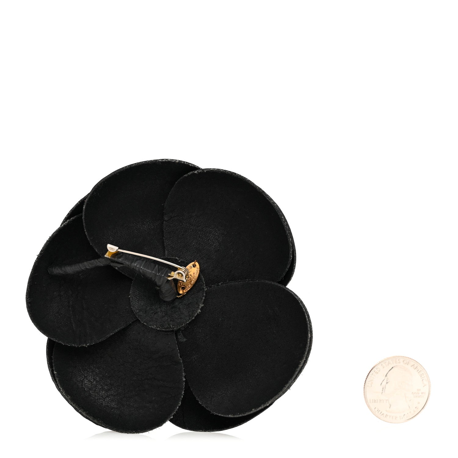 Chanel Patent Camellia Brooch Black 2 of 3