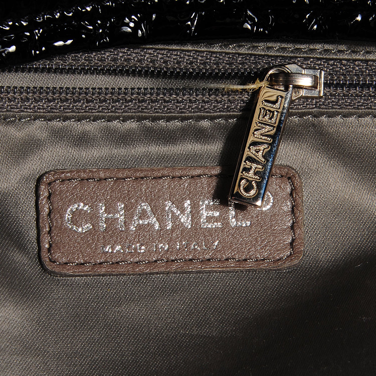 Chanel Patent Luxe Ligne Large Bowler Black 6 of 7