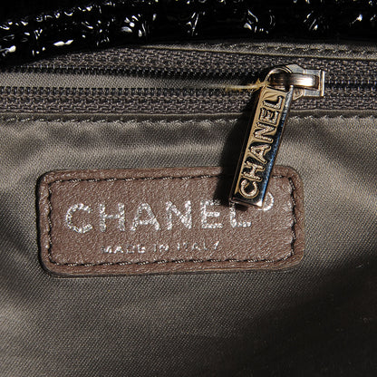 Chanel Patent Luxe Ligne Large Bowler Black 6 of 7
