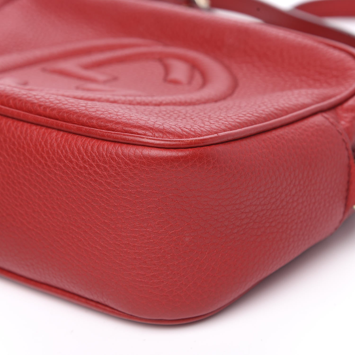 Gucci Pebbled Calfskin Small Soho Disco Bag Tabasco Red 11 of 12