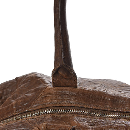 Saint Laurent Pebbled Lambskin Medium Easy Sac Brown 15 of 20