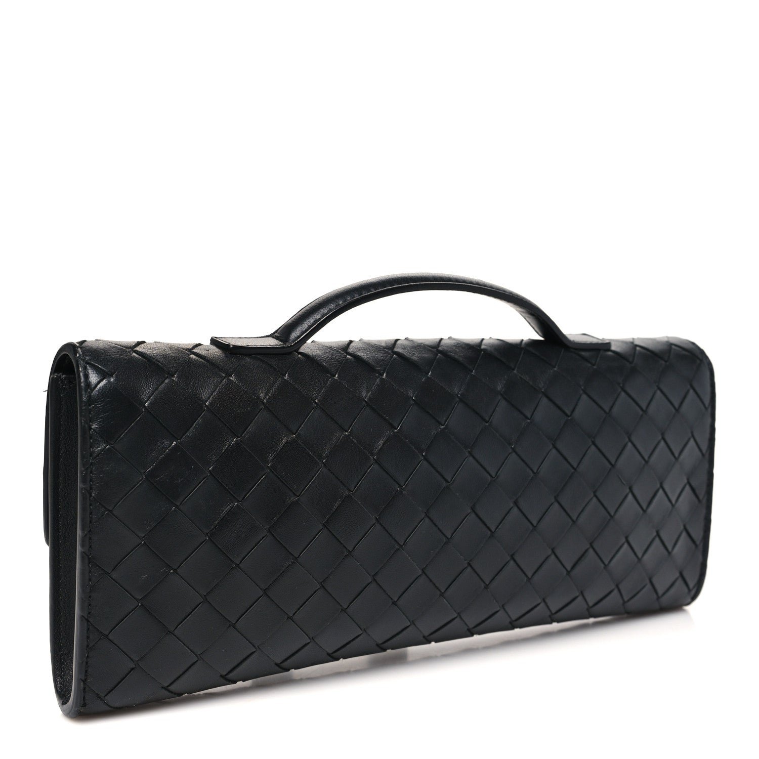 Bottega Veneta Nappa Intrecciato Long Andiamo Top Handle Clutch Black 3 of 9