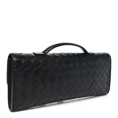 Bottega Veneta Nappa Intrecciato Long Andiamo Top Handle Clutch Black 3 of 9