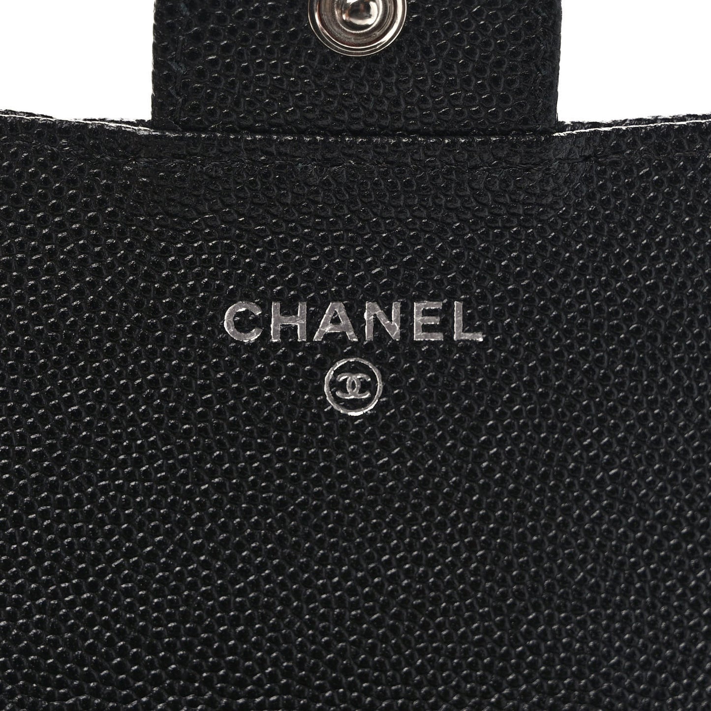 Caviar Quilted Large Gusset Flap Wallet Black