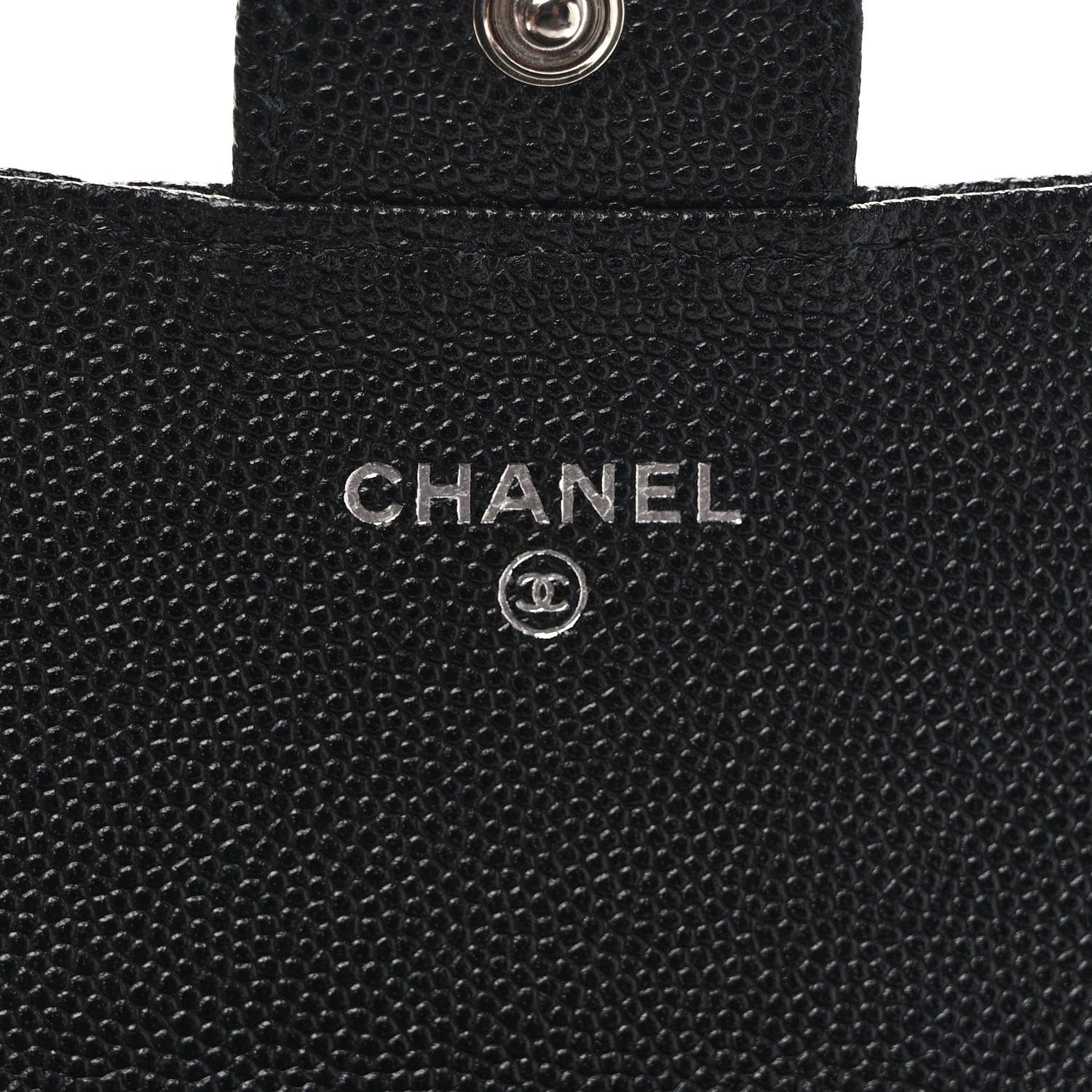 Chanel Caviar Quilted Large Gusset Flap Wallet Black 6 of 7