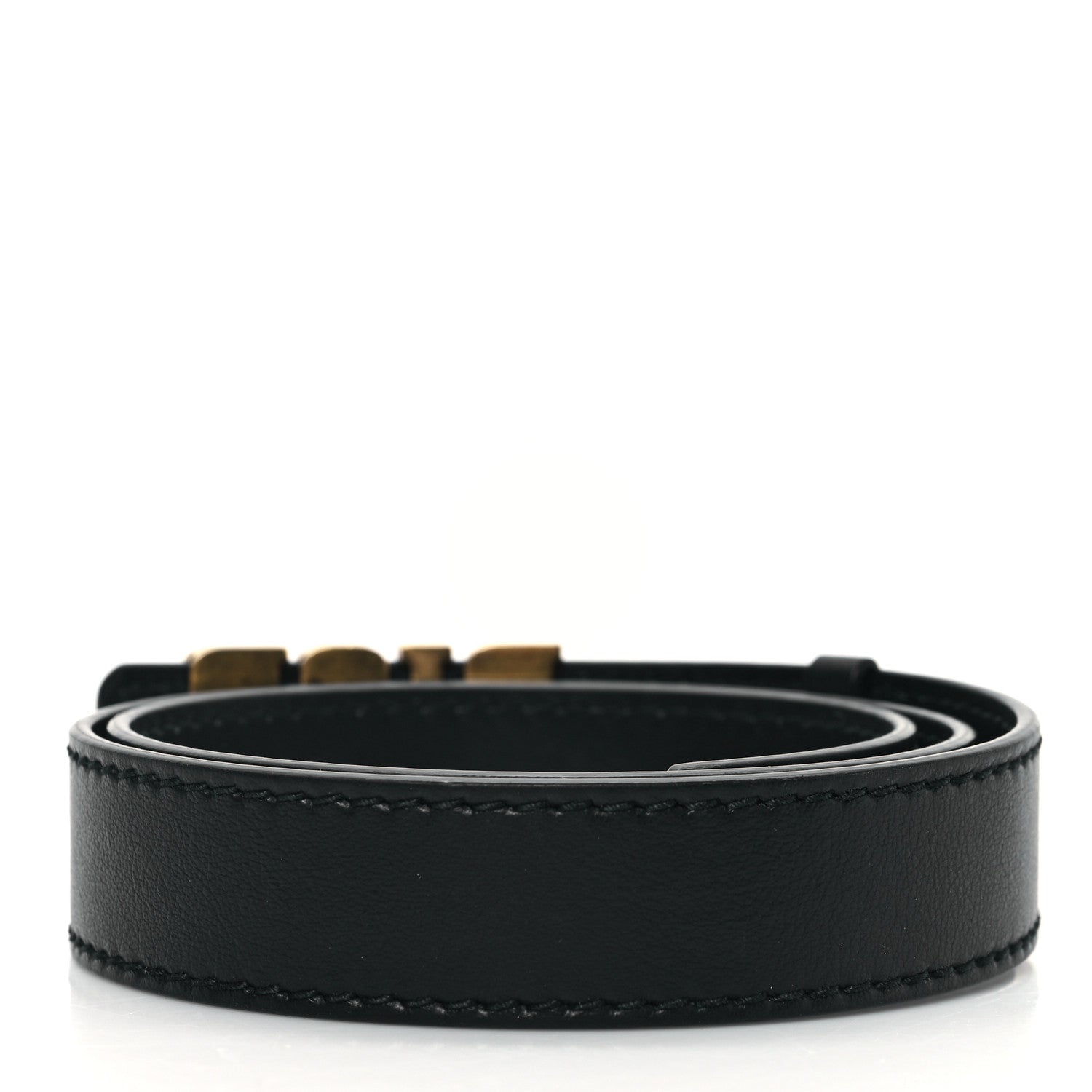Christian Dior Calfskin D Fence Belt 75 30 Black 2 of 5