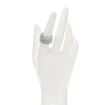 David Yurman Sterling Silver Diamond Willow Five Row Ring 53 6.25 2 of 4