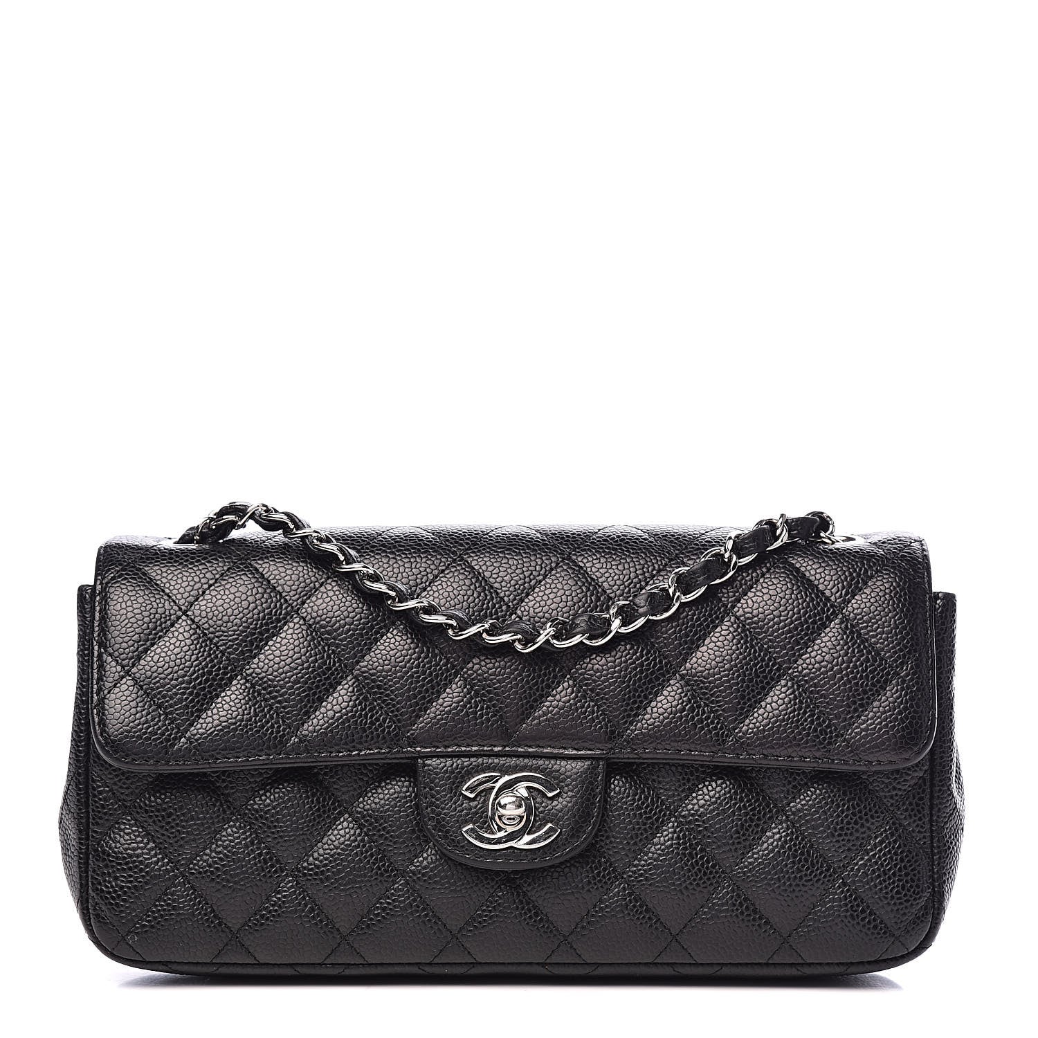 Chanel Caviar Quilted East West Flap Black 1 of 11