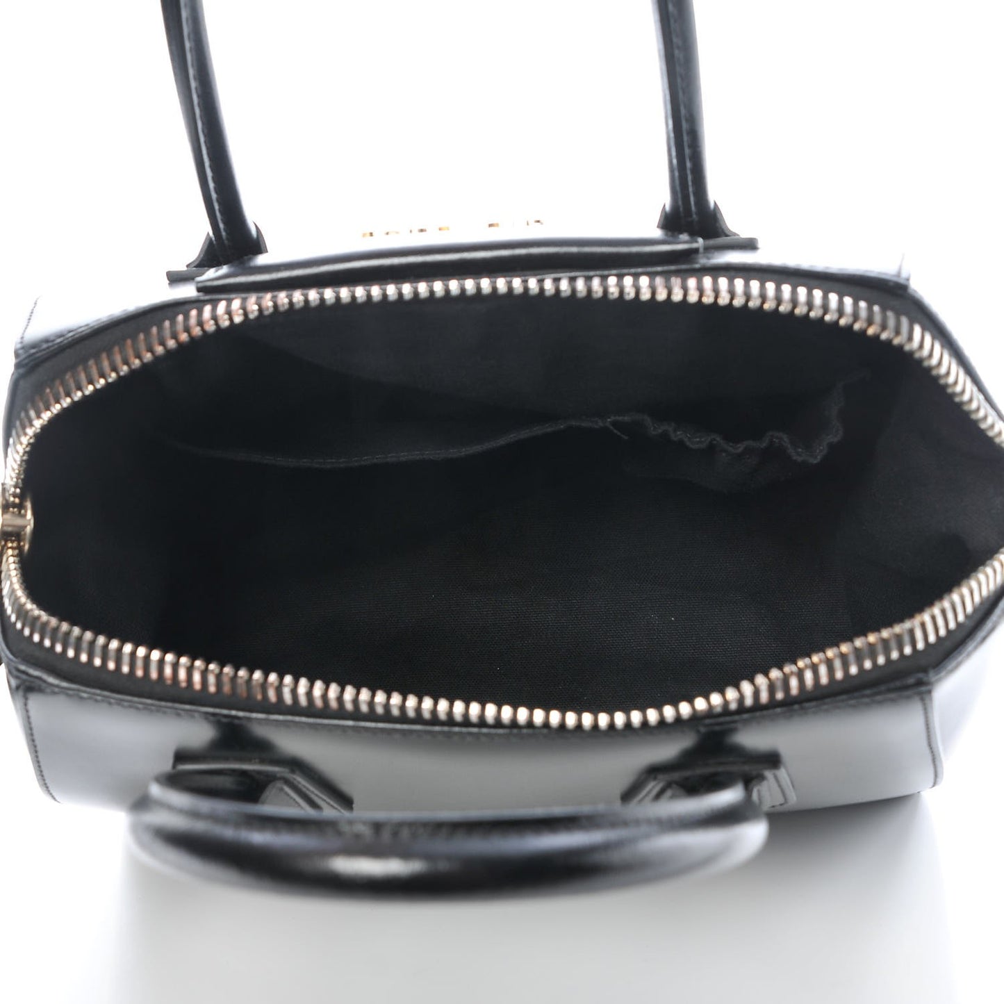 Shiny Lord Calfskin Small Antigona Black